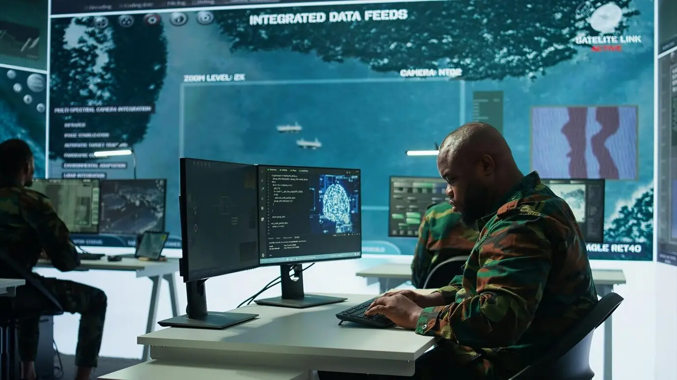 Especialista en aprendizaje automático monitorea datos satelitales y una red neuronal.